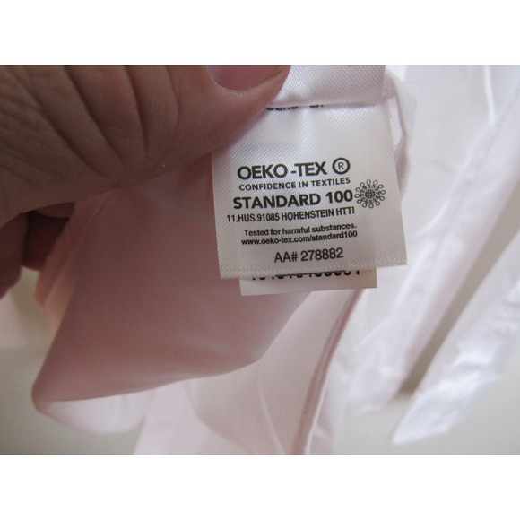 Van Heusen Flex Mens Ultra Wrinkle Free Regular Fit Dress Shirt White 16-16.5 L - Picture 6 of 10